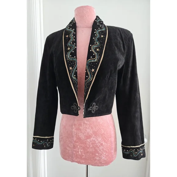 Patricia Wolf Western Rodeo Ranch Suede Jacket Size S - Picture 1 of 7
